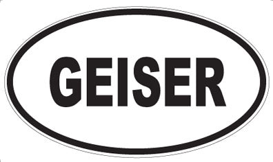 GEISER - Oval Sticker