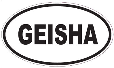 GEISHA - Oval Sticker