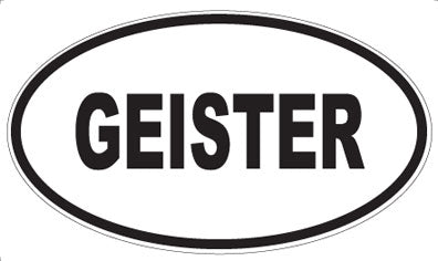 GEISTER - Oval Sticker