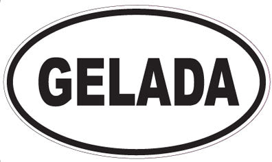 GELADA - Oval Sticker