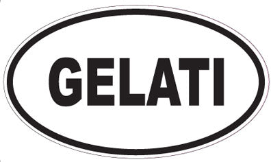 GELATI - Oval Sticker