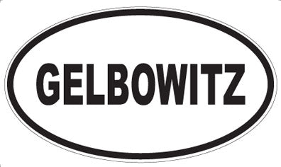 GELBOWITZ - Oval Sticker