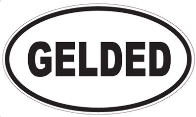 GELDED - Oval Sticker