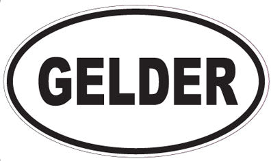 GELDER - Oval Sticker
