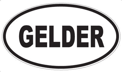 GELDER - Oval Magnet