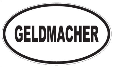 GELDMACHER - Oval Magnet