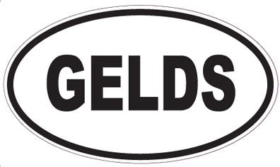 GELDS - Oval Sticker