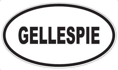 GELLESPIE - Oval Sticker
