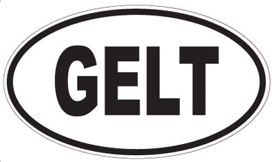 GELT - Oval Sticker