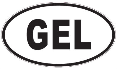 GEL - 3 Letter Initials Oval Magnet