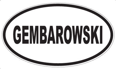 GEMBAROWSKI - Oval Sticker
