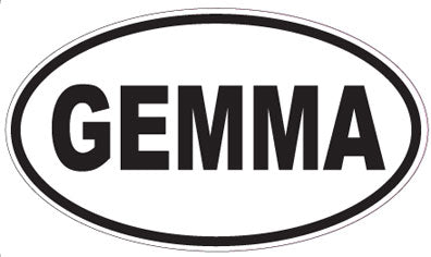 GEMMA - Oval Sticker