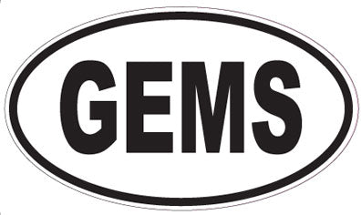 GEMS - Oval Sticker