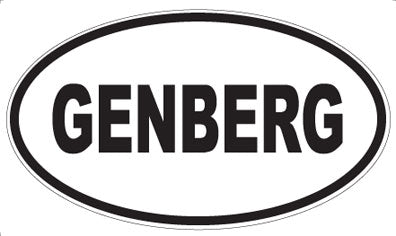 GENBERG - Oval Sticker