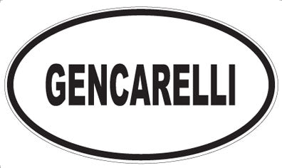 GENCARELLI - Oval Sticker