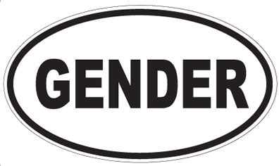 GENDER - Oval Sticker