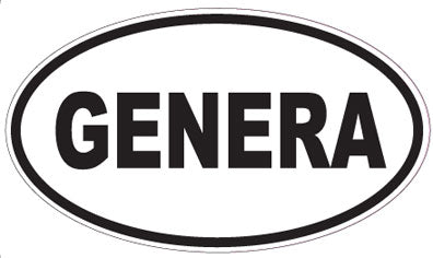 GENERA - Oval Sticker