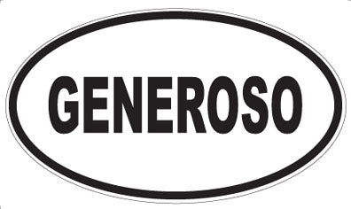 GENEROSO - Oval Sticker