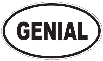 GENIAL - Oval Sticker