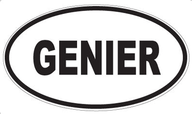 GENIER - Oval Sticker