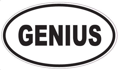 GENIUS - Oval Sticker