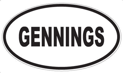 GENNINGS - Oval Sticker