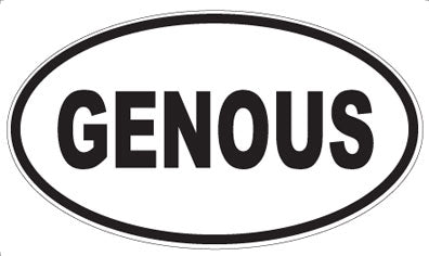 GENOUS - Oval Magnet