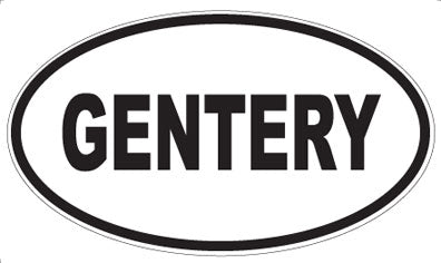 GENTERY - Oval Sticker