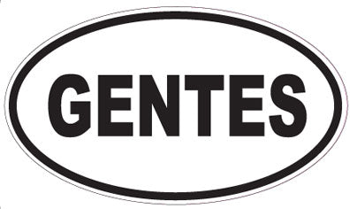 GENTES - Oval Sticker