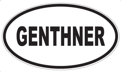 GENTHNER - Oval Sticker