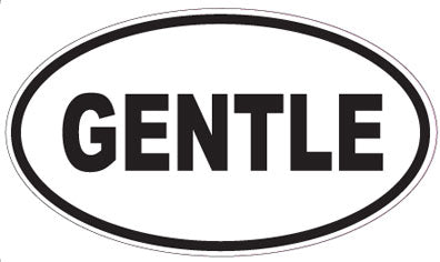 GENTLE - Oval Sticker