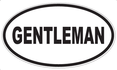 GENTLEMAN - Oval Magnet