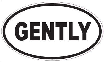 GENTLY - Oval Sticker