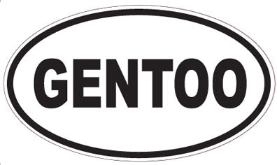 GENTOO - Oval Sticker