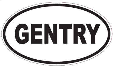 GENTRY - Oval Sticker