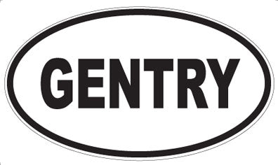 GENTRY - Oval Magnet