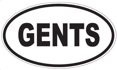 GENTS - Oval Magnet