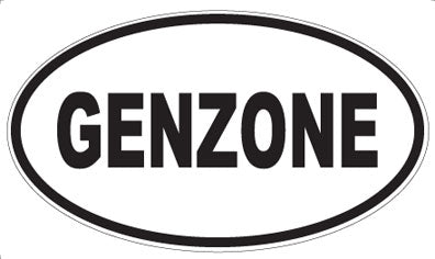 GENZONE - Oval Sticker