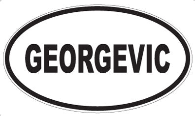 GEORGEVIC - Oval Sticker