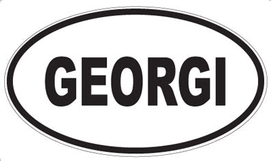GEORGI - Oval Sticker