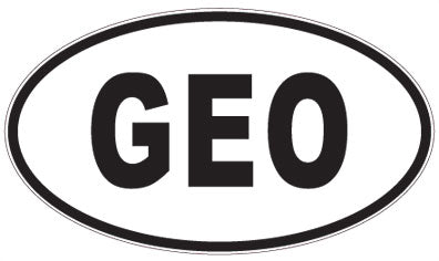 GEO - 3 Letter Initials Oval Magnet