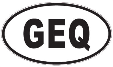 GEQ - 3 Letter Initials Oval Magnet