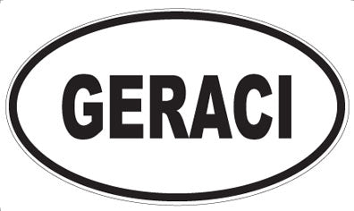 GERACI - Oval Sticker