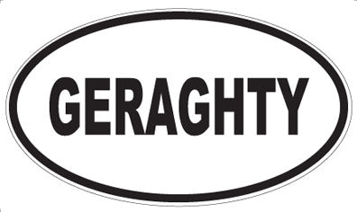 GERAGHTY - Oval Sticker