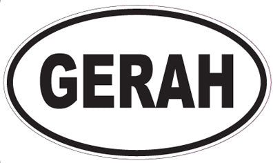 GERAH - Oval Sticker