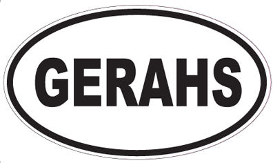 GERAHS - Oval Sticker