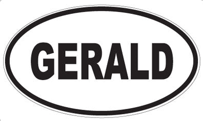 GERALD - Oval Sticker
