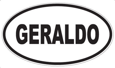 GERALDO - Oval Magnet
