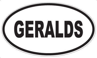 GERALDS - Oval Magnet