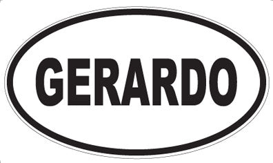 GERARDO - Oval Sticker